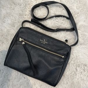 Kate Spade black zippered crossbody